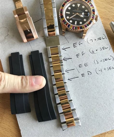 how to adjust the band on a rolex watch|Rolex oysterflex size chart.